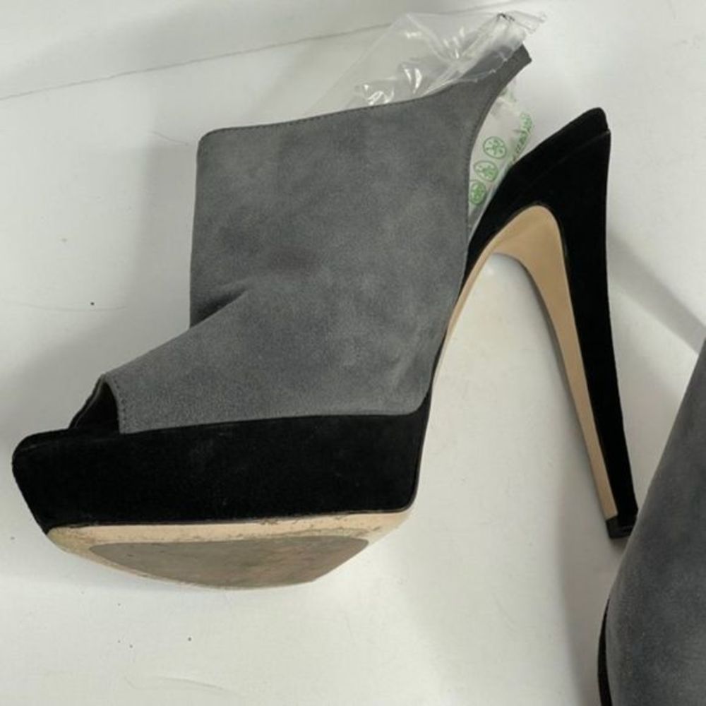 Miu Miu Calzaturre Donna Gray Black Suede Pumps - Picture 3 of 8